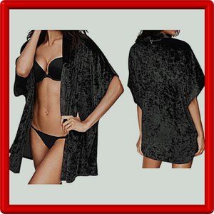 VICTORIA'S SECRET VELVET KIMONO ROBE COVER UP XS/S